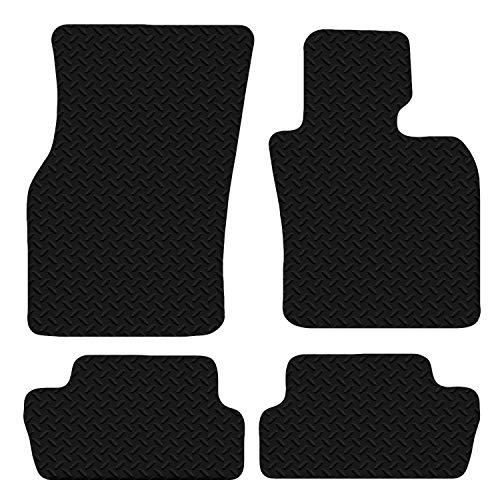 Carsio Car Mats 4pc Set For Mini 2014 - Onwards Tailored Fit Rubber Floor Mat Complete Accessory Black Custom Fitted - Anti-Slip Backing, Heavy Duty & Waterproof