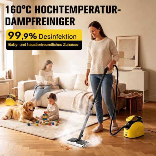 Waitbird 5 Bar Dampfreiniger für Zuhause, Polstermöbel, 160 °C Heißdampf – Ansicht 2