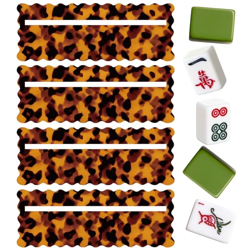 Soulchen 4 Pcs Mahjong Line Finder Card Guide Colorful Line Reader Cards for Game Night Competition...