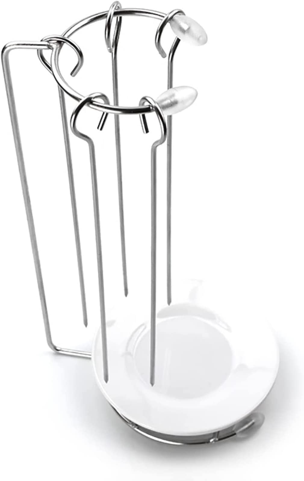 brochetas,Estante Colgante de Acero Inoxidable,Soporte Vertical para Pinchos de Barbacoa,Pinchos Barbacoa Acero Inoxidable con Soporte para,24 cm de Largo,adecuadas para Fiestas de Barbacoa
