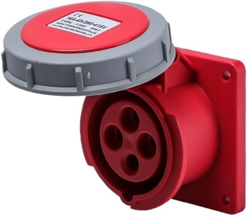 Industrial Aviation Plug and Socket Coupler 16a32a Male and Female Butt Power Connector IP67 Waterproof 3/4/5 core(4 Core 16a Concealed Socket)