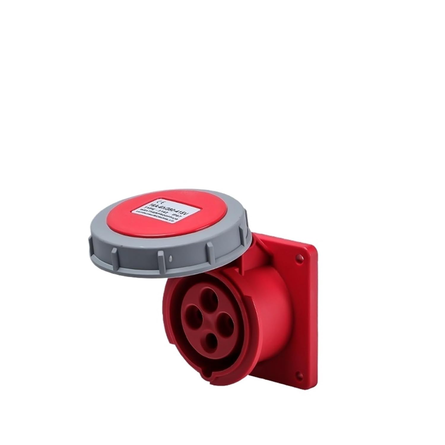 Industrial Aviation Plug and Socket Coupler 16a32a Male and Female Butt Power Connector IP67 Waterproof 3/4/5 core(4 Core 16a Concealed Socket)