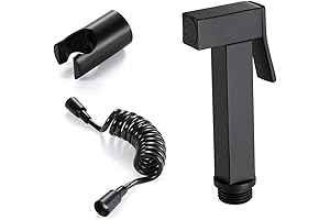Handheld Toilet Sprayer Square Portable Brass Shower Sprayer Head Suit for Bathroom...