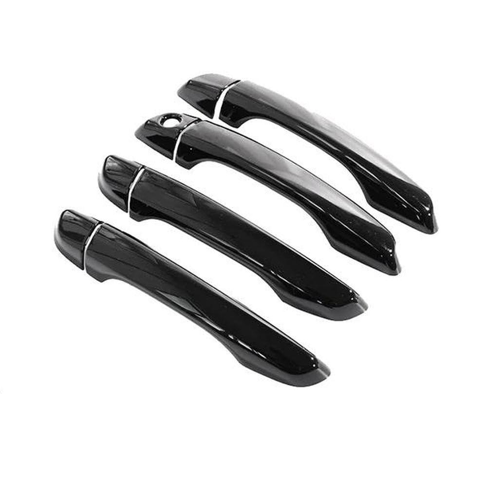 Sxqpocar 4Handle 1 Kyehole For Citroen C4 2021 2022 2023 Gloss Black Door Handle Cover Sticker Trim Car Protective Film Replacement Parts(4Handle 1 Kyehole)