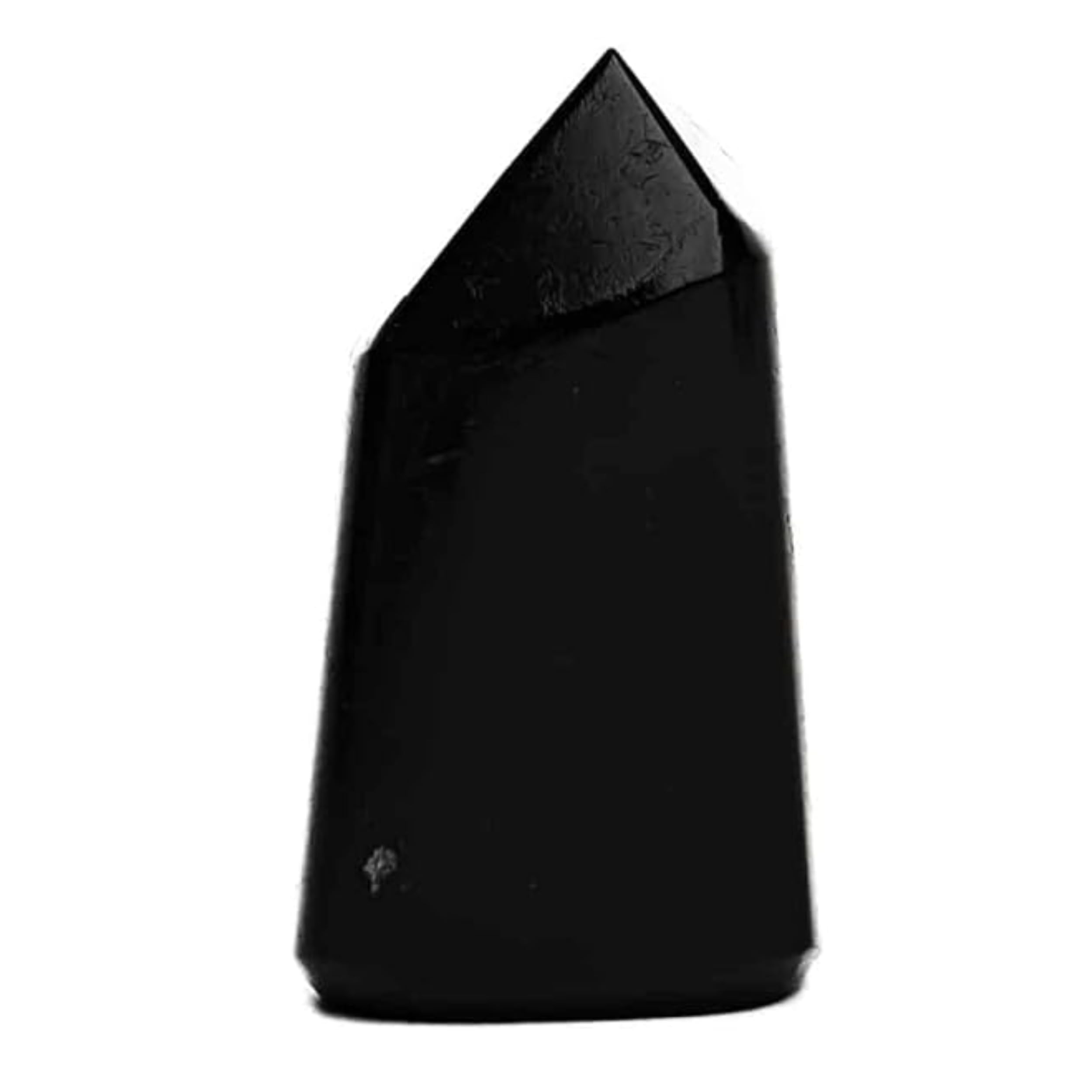 Natural Black Tourmaline Stone Wand Point Obelisk Tower for Home Office Protection, Vastu, Feng Shui, Meditation, Yoga, Chakra Balancing, Aura and Reiki Healing Crystals Decor (74grams)