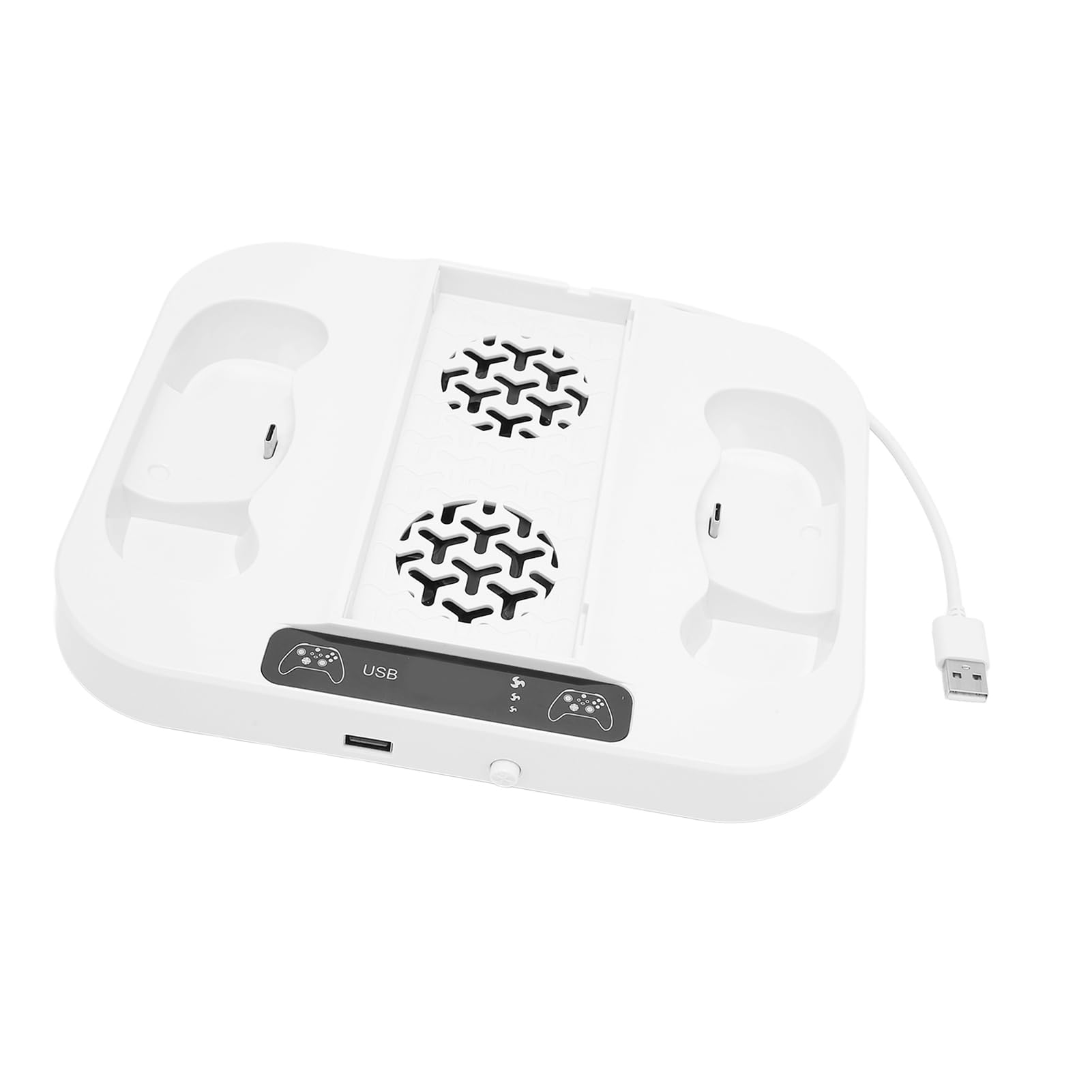 Pg‑xbs012 Supporto di Raffreddamento Verticale Perfetto per Console di Gioco Series S con Ventole Regolabili e Doppie Porte di Ricarica in Bianco