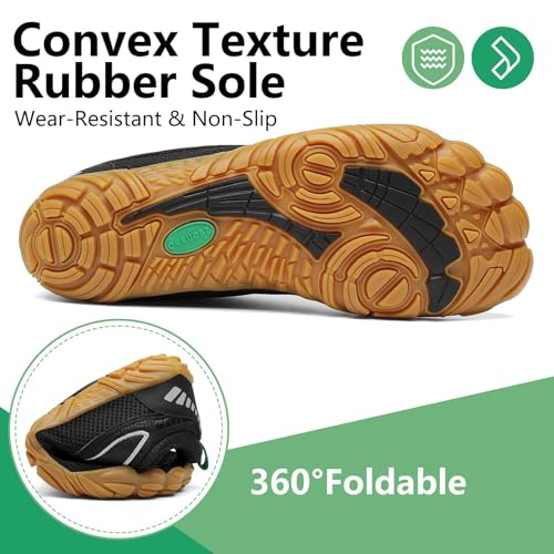 Image of SAGUARO Womens Mens Barefoot Shoes Minimalist Trail Runner Wide Toe Box Zero Drop Outdoor Cross Training Shoe