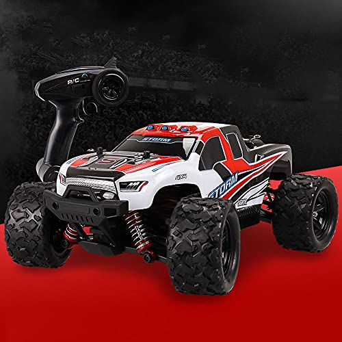QIYHBVR RC 1:18 Off-Road Vehicle High-Speed Drift Remote Control Car 2.4G Four-Wheel Drive Climbing All-Terrain Off-Road Mechanical Vehicle Detachable Body Boy Toy Car Child Gift