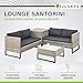 Juskys® Outdoor Polyrattan Lounge Santorini inkl. Abdeckung - Gartenlounge mit Beistelltisch & Auflagenbox - Gartenmöbel Set Rattan Sitzecke wetterfest - Grau