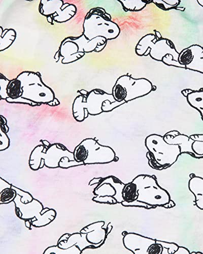 Peanuts Girls' Snoopy Dream In Color Tie-Dye Character Sleep Pajama Set Shorts4