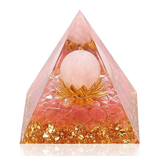 Flower of Life Rose Quartz Pyramid