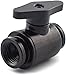 dracaena.io G1/4'' Internal Thread Water Cooling Valve, Brass Body Valve with Aluminium Handle, Pumping Fittings for PC, Shut Off Valve with Full Water Flow, (Black, 2)