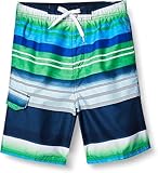 Kanu Surf boys Echo Quick Dry Upf 50+ Beach Swim Trunks, Victor Navy/Green, 14-16 US