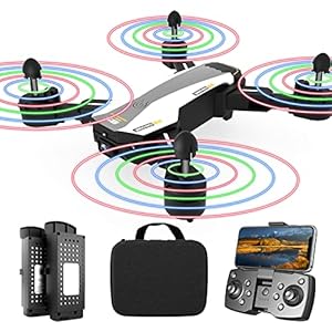 TizzyToy Upgraded Drone, S8 Drone with Camera 4K, WiFi FPV RC Quadcopter with Gesture Control, 3D FlipFoldable Drones…