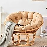 Bettschlange Papasansessel Kissen, Hängesessel Kissen, Stuhlkissen Outdoor, Rund Papasan Sessel, Sitzkissen Gartenstuhl, Kissen für Terrasse Rasen Hängesessel, Gartensessel(Stühle Nicht enthalten)