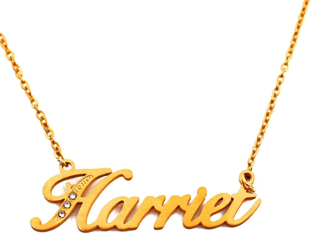 Kigu Name Necklace Harriet, Gold Tone, Custom Name Necklace