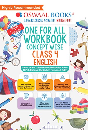 Oswaal One For All Workbook, Class-4, English (For Latest Exam) [Paperback] Oswaal Editorial Board