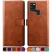 Produktbild SUANPOT [RFID Schutz für Samsung Galaxy A21S 5G Hülle PU Leder Handyhülle Lederhülle Klapphülle Kartenfach Flip Cover für Samsung A21S Handy hülle Leather Wallet Phone Case Hellbraun