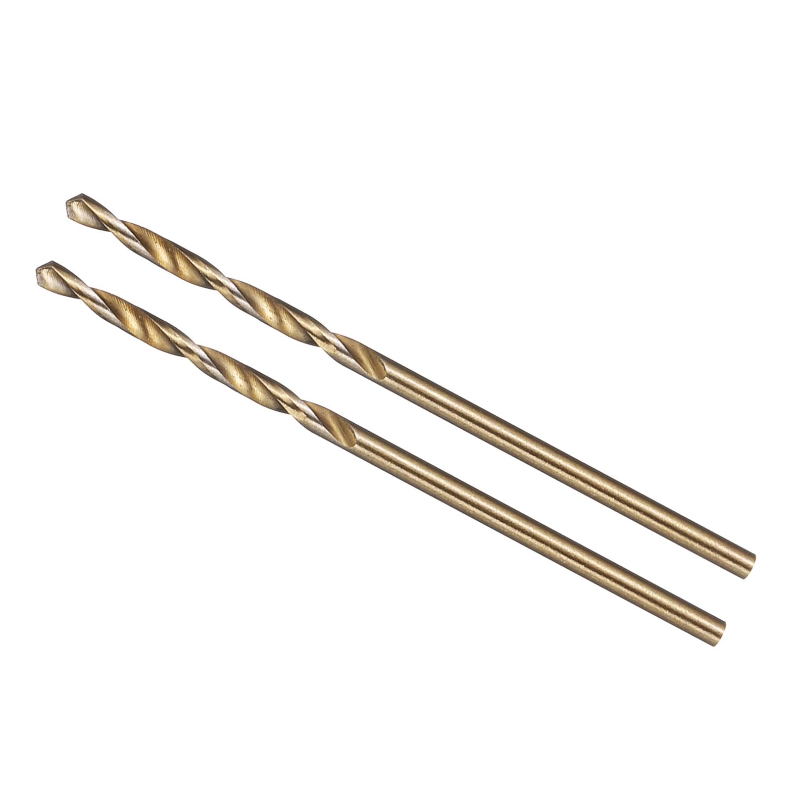 METALLIXITY Drill Bit (1.5mm) 2pcs, 4341 High-Speed Steel Straight Shank 118° Gold Finish for Copper Aluminum Wood Plastic Medium Hard Metal