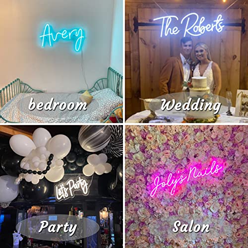 Custom Neon Signs, Professional Handmade Wedding Last Name Led Neon Light Signs Personalized, Neon Dimmable For Bedroom Wall Decor, Birthday, Festival, Party Backdrop, Gifts, Bar, Business Logo-(Optional 18"-60”) #TOP5