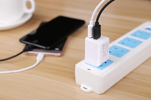 Miniatura 8 de Cargador para iPhone con enchufe de pared, cable Lightning de 10 pies + adaptador de corriente USB de doble puerto de 5 V2.4 A