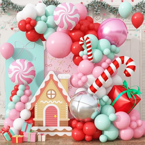 Guirlande ballons de Noël 129 pièces kit décoration cadeau pour réveillon magique