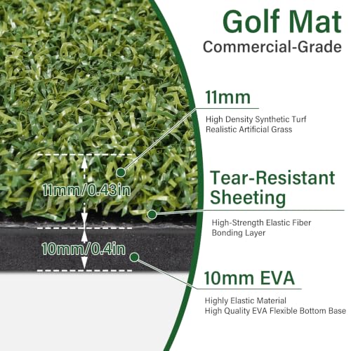 Domivans 5x4ft Golf Hitting Mat with 10 Balls,9 Tees for Golf Practice by Domivans - Used condition - Image 2