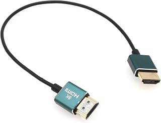 Eonvic 2.1 8K HDMI to HDMI Coaxial Cable High Speed Cable for Atomos Ninja V, Sony a7siii, Portkeys BM5 Monitor HDMI Cable 2.5mm Ultra-Fine Soft High Speed 48Gbps Type A-A (Blue)
