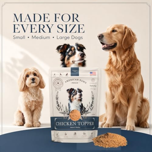 Image of American Paws All-Natural Chicken Dog Food Topper - High Protein Pure Chicken Breast Flavor Enhancer for Picky Eaters, 4 oz Pouches (Pack of 2), Sourced and Made in USA