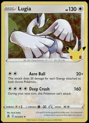 Lugia - 022/025 - Celebrations: Classic Collection - Holo Rare - NM/M
