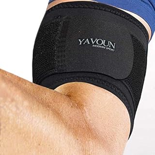 Tendonitis - Bicep ＆ Tricep Compression Sleeve/Wrap - Tricep Tendonitis, Bicep Tendonitis - Pain Relief for Bicep and Triceps Muscle Strains, Compression Arm Support (Black, 8.3