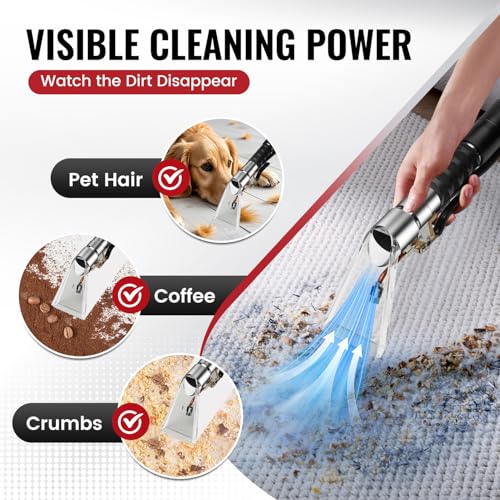 Image of Extractor Attachment Kit for Shop Vac, Extractor Kit with Wand Hose Adapter Fit Carpet Sofa Car Cleaning for Home and Auto
