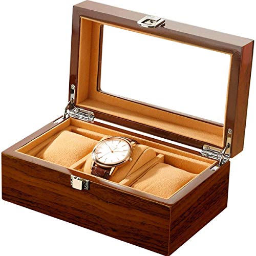 Boîte à montres en bois de saule avec 3 emplacements pour bijoux
