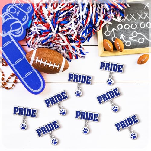 30 Pcs Paw Print School Spirit Pins Bulk Homecoming Paw Pride Sport Lapel Brooch Bulldog Tiger Mascot Pins Gifts for Alumni Football Game Cheerleading Spirit Week Vet Tech Week4