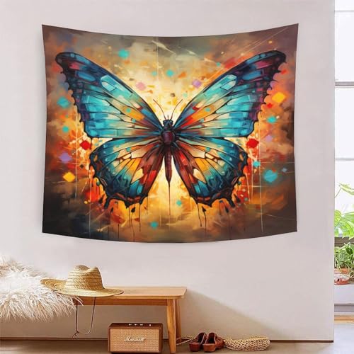 Tenture murale papillons pour une ambiance poétique et douce dans la chambre à coucher