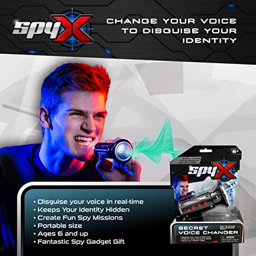 SpyX 10537 Secret Voice Changer For Kids - Disguise and Hide Your identity For Fun Spy Missions - Includes Secret Voice Changer With 9 Distortion Modes, 6+ Years