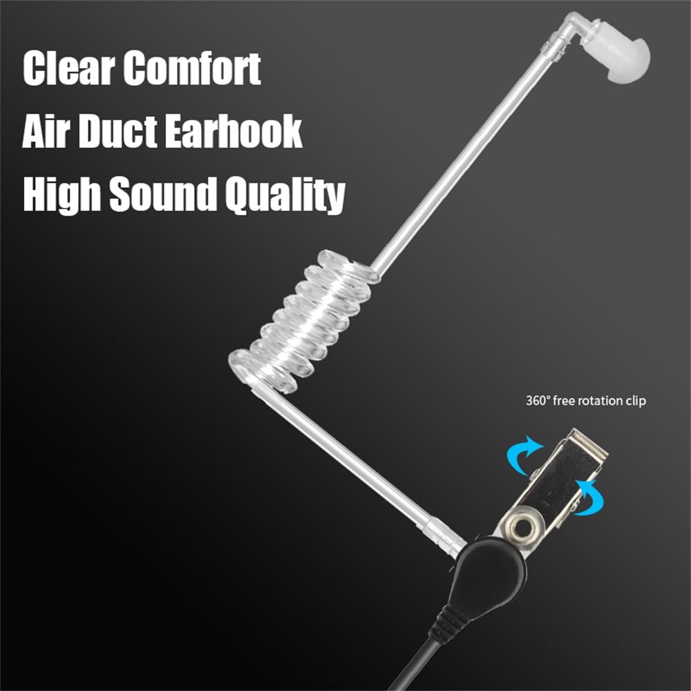 Auricular de Tubo acústico PTT Lseng 2 Pines para Walkie Talkies Tipo M