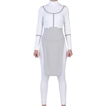 Women Anissa Cosplay Bodysuit Costume White One-piece Jumpsuit Pants for Adult Halloween Outfits
