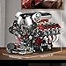 Mould King V8 Engine Building Blocks Sets, V8 Engine Model Kit That Runs, MOC Engineering Model Building Kit with Battery and Motor, 2718 PCS Building Blocks for Adults