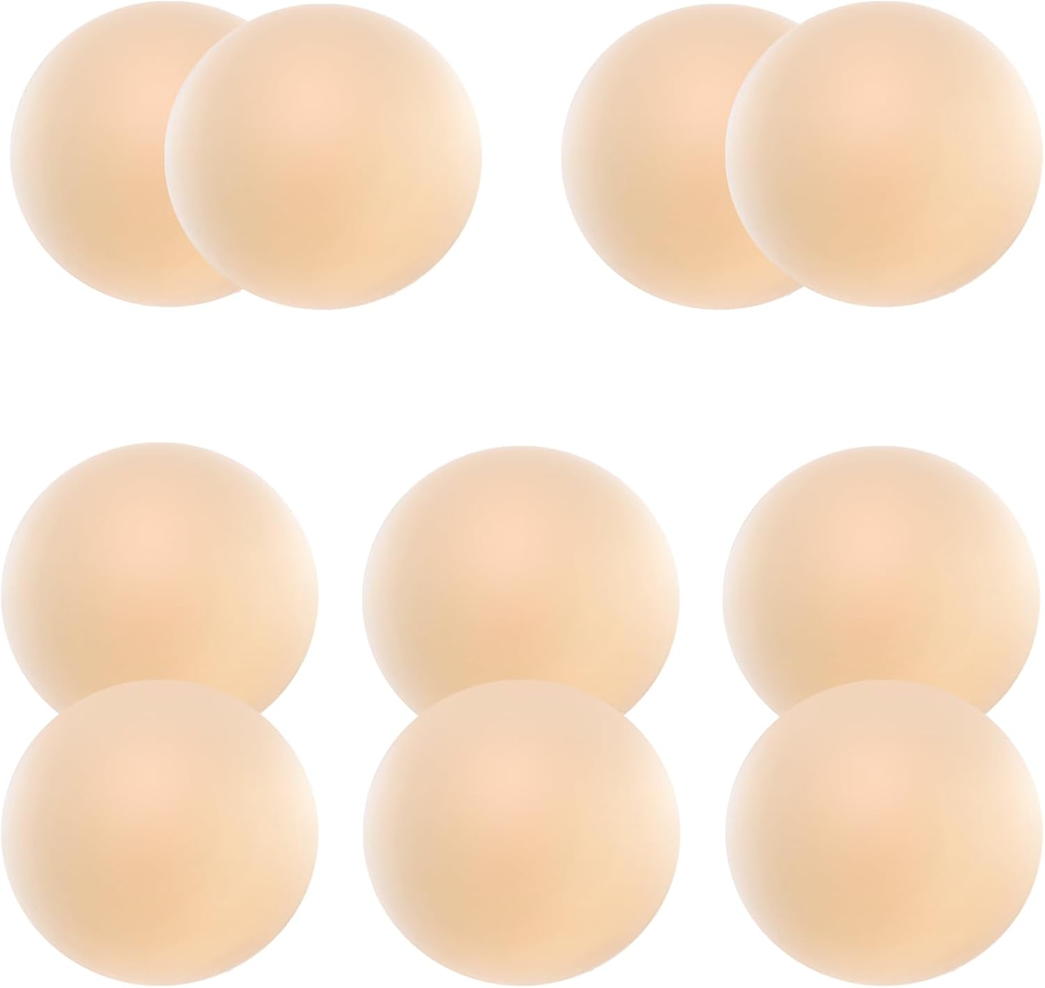AMFLOWER 5 Pairs of Round Nipple Covers, Nipple Pasties for Women, Silicone Petals/Pasties Nipple Covers Reusable Washable