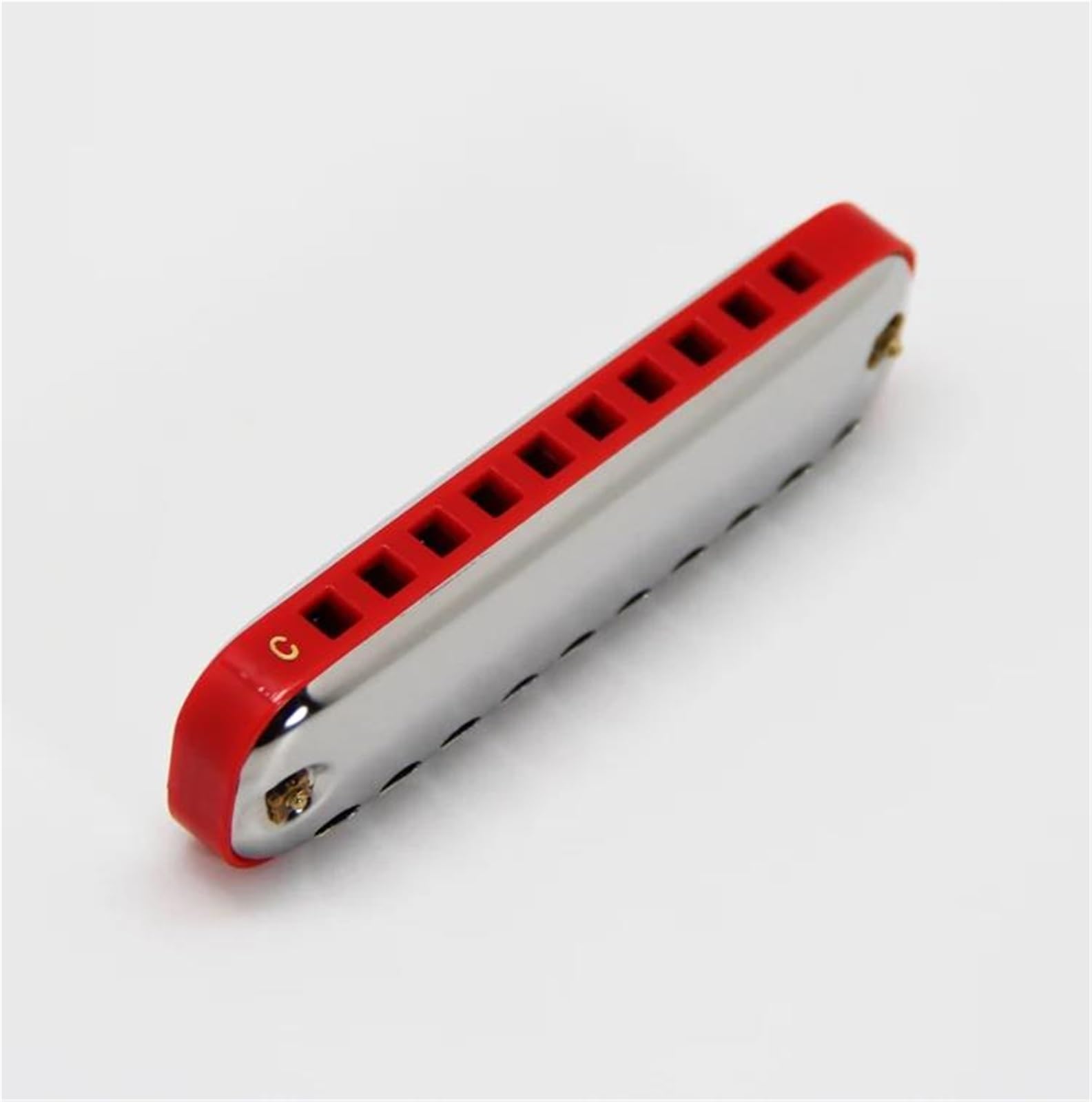 Zestaw Harmonijkowy Blues Harp 10 Hole Key Of C Diatoniczna Harmonijka ABS Grzebień Harmonijka(Red)