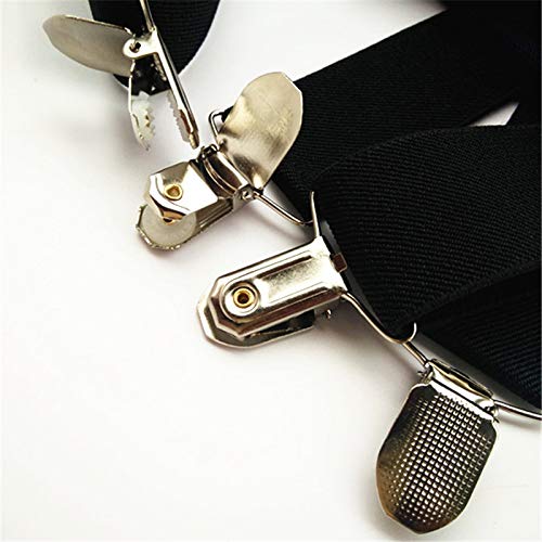Tirantes Hombres Suspender 55 Pulgadas Correa Elástica Ajustable X Back Pantalones Suspender Mujeres Niñas Clips en Tirantes Gris Claro (Color : Light Gray-XXL)
