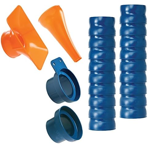 Loc-Line 80813 Shop Vacuum Kit, 2.5", Blue/Orange Cover
