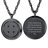 PROSTEEL Diffuser Necklace Celtic Knot Cross Locket Aromatherapy Round Pendant Women Jewelry Men Essential Oil Black Necklaces