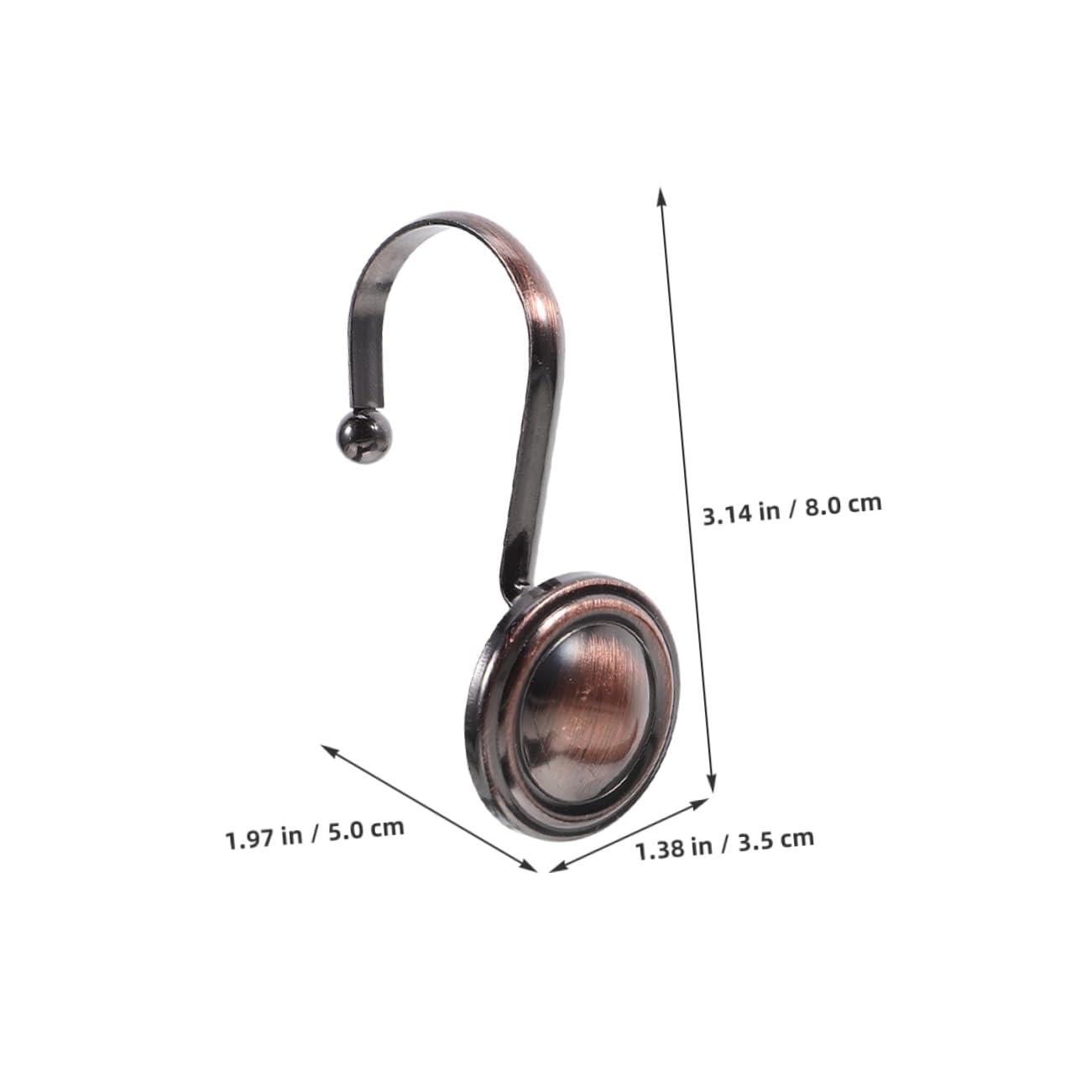 PRETYZOOM 24pcs Heavy Duty Rustic Shower Curtain Rings for Farmhouse Style Bathrooms Easy Installation Durability