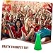 Mikikit Cheer Megaphone Portable Plastic Horn for Parties Sports Ceremonies Cheering Props Noise Maker for Outdoor Activities Colors Safe Material