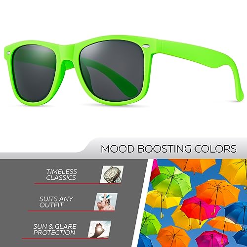 Image of Retro Rewind Polarized Sunglasses for Women Men - UV400 Classic Square Vintage Shades Trendy Unisex Sun Glasses