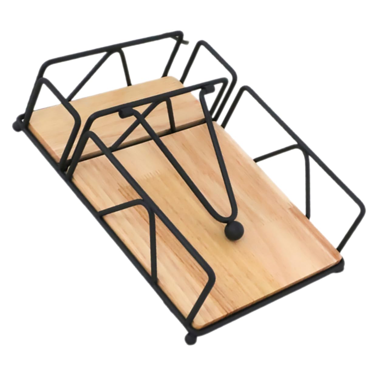 Gatuida Porta Servilletas Mesa Negro Rústico con Base de Hierro Dispensador Práctico para Cocina Comedor Cafetería y Restaurante Organizador para Servilletas Estándar
