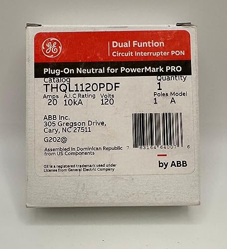 GE THQL1120PDF Single-Pole Dual Function Plug-on Afci/Gfci Circuit Breaker 120 Vac 20 Amp 10 Kaic