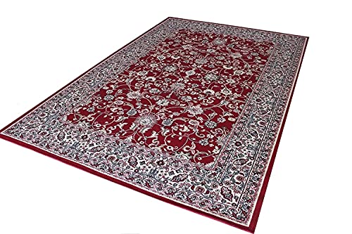 Teppich Klassiker orientalisch 200x300 cm ,100% Wolle, rot, beige. (200 x 300 cm, Rot) – Bild 4